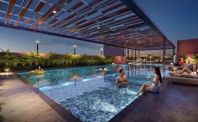 CKPC Heart of Harmony — Rooftop pool at dusk