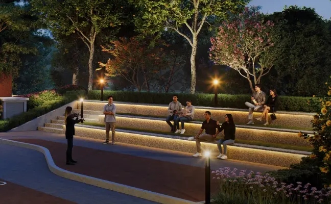 CKPC Heart of Harmony — Amphitheatre seating at night